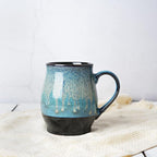 25 oz Extra Large Blue Ceramic Coffee Mug with Big Handle