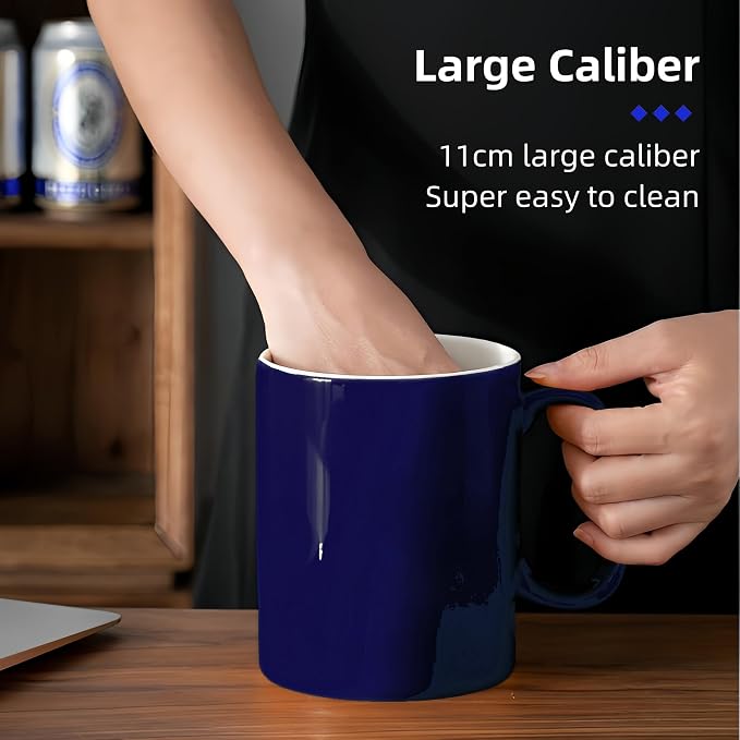 33 oz Extra Large Ceramic Coffee Mug with Lid and Spoon