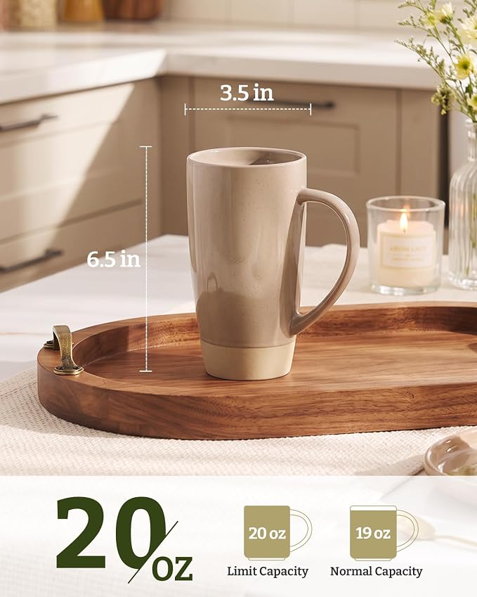 Milkyway 20 oz Ceramic Coffee Mugs Set of 2 | Famiware