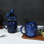 26 oz Extra Large Ceramic Coffee Mug with Big Handle | Blue