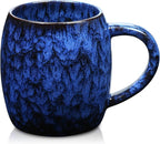 26 oz Extra Large Ceramic Coffee Mug with Big Handle | Blue
